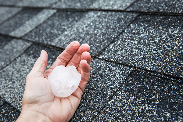 hail on roof